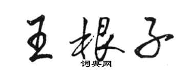 骆恒光王根子行书个性签名怎么写