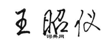 骆恒光王昭仪行书个性签名怎么写