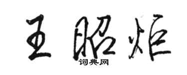 骆恒光王昭炬行书个性签名怎么写