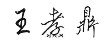 骆恒光王孝鼎行书个性签名怎么写