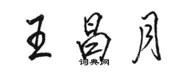 骆恒光王昌月行书个性签名怎么写