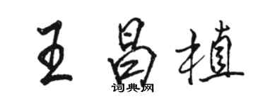 骆恒光王昌植行书个性签名怎么写