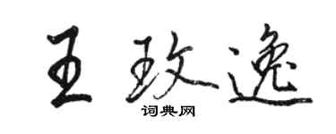 骆恒光王玫逸行书个性签名怎么写
