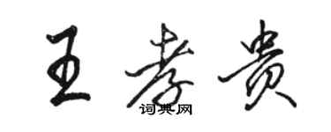 骆恒光王孝贵行书个性签名怎么写