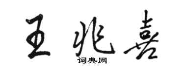 骆恒光王兆喜行书个性签名怎么写
