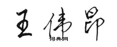 骆恒光王伟昂行书个性签名怎么写