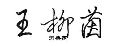 骆恒光王柳茵行书个性签名怎么写