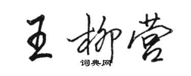 骆恒光王柳营行书个性签名怎么写