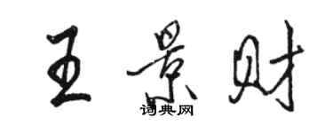 骆恒光王景财行书个性签名怎么写