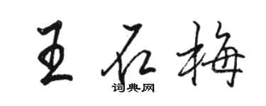 骆恒光王石梅行书个性签名怎么写