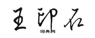 骆恒光王印石行书个性签名怎么写