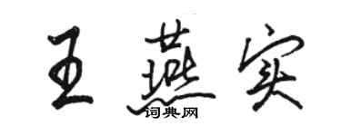 骆恒光王燕实行书个性签名怎么写