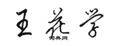 骆恒光王花学行书个性签名怎么写