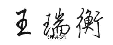 骆恒光王瑞衡行书个性签名怎么写