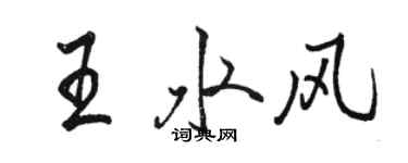 骆恒光王水风行书个性签名怎么写