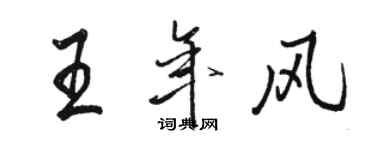 骆恒光王年风行书个性签名怎么写