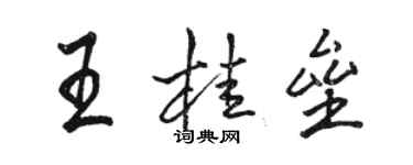 骆恒光王桂垒行书个性签名怎么写