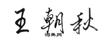 骆恒光王朝秋行书个性签名怎么写