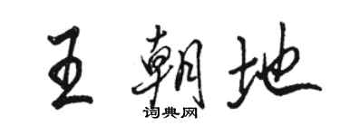 骆恒光王朝地行书个性签名怎么写