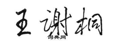 骆恒光王谢桐行书个性签名怎么写