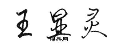 骆恒光王显灵行书个性签名怎么写