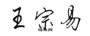 骆恒光王宗易行书个性签名怎么写