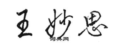 骆恒光王妙思行书个性签名怎么写