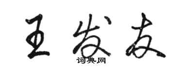 骆恒光王发友行书个性签名怎么写