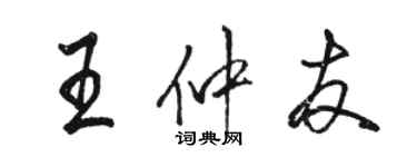 骆恒光王仲友行书个性签名怎么写
