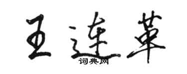 骆恒光王连革行书个性签名怎么写