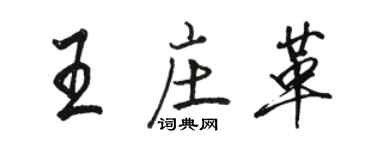 骆恒光王庄革行书个性签名怎么写