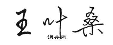 骆恒光王叶桑行书个性签名怎么写
