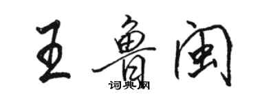 骆恒光王鲁闽行书个性签名怎么写