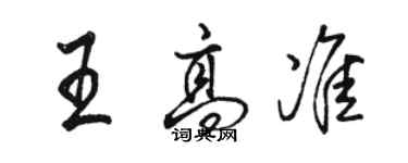 骆恒光王高准行书个性签名怎么写