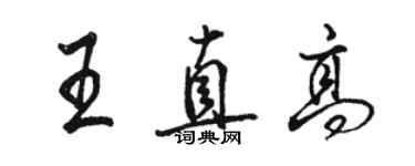骆恒光王直高行书个性签名怎么写