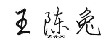 骆恒光王陈兔行书个性签名怎么写