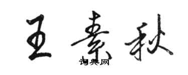 骆恒光王素秋行书个性签名怎么写