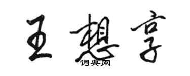 骆恒光王想享行书个性签名怎么写