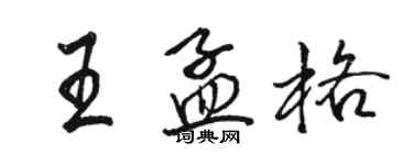 骆恒光王孟格行书个性签名怎么写