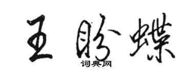 骆恒光王盼蝶行书个性签名怎么写