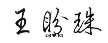 骆恒光王盼珠行书个性签名怎么写
