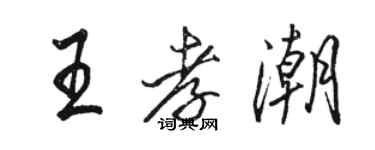 骆恒光王孝潮行书个性签名怎么写