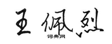 骆恒光王佩烈行书个性签名怎么写