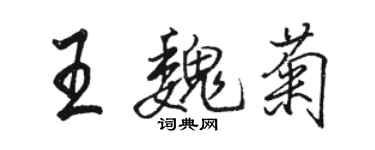 骆恒光王魏菊行书个性签名怎么写