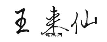 骆恒光王来仙行书个性签名怎么写