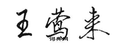 骆恒光王莺来行书个性签名怎么写