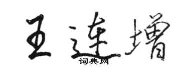 骆恒光王连增行书个性签名怎么写
