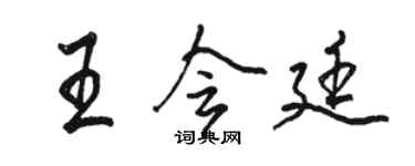 骆恒光王会廷行书个性签名怎么写