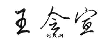 骆恒光王会宣行书个性签名怎么写