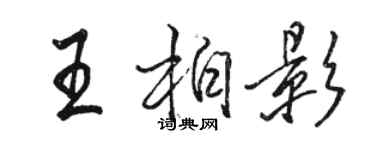 骆恒光王柏影行书个性签名怎么写